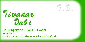 tivadar dabi business card